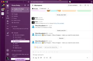 Slack Alert from Clearline, an AI Virtual Receptionist